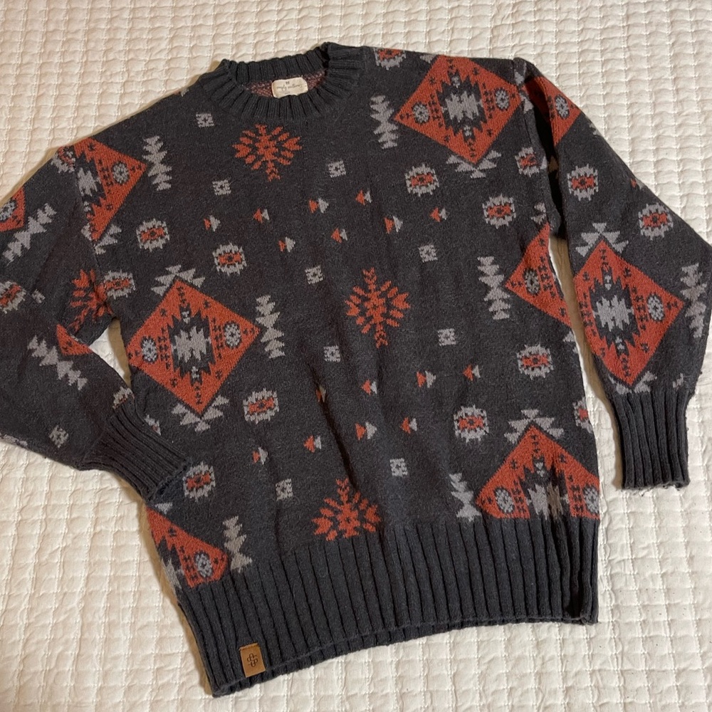 Simply Southern | Gray Aztec Patterned Sweater